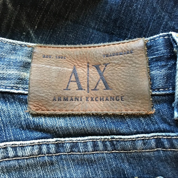 A|X Armani Exchange Pick Stitch Destroy Jeans - Picture 3 of 5